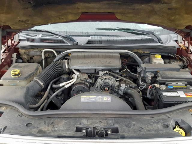 1J8HG48K67C546315 - 2007 JEEP COMMANDER RED photo 7