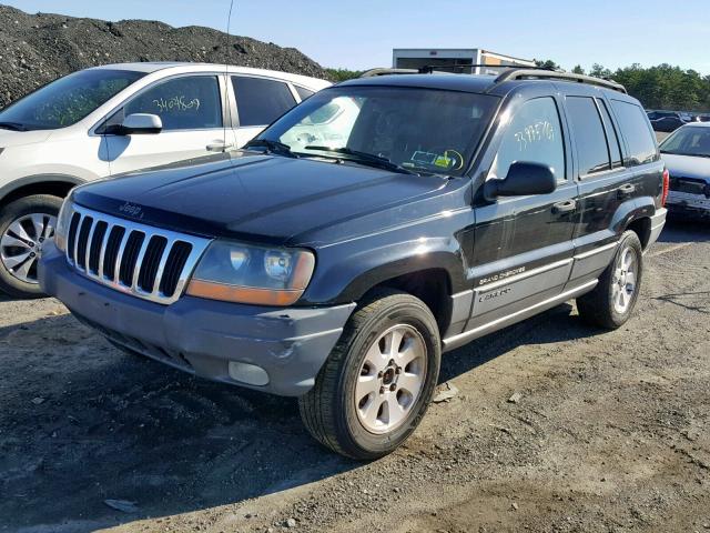 1J4GW48N11C608396 - 2001 JEEP GRAND CHER BLACK photo 2