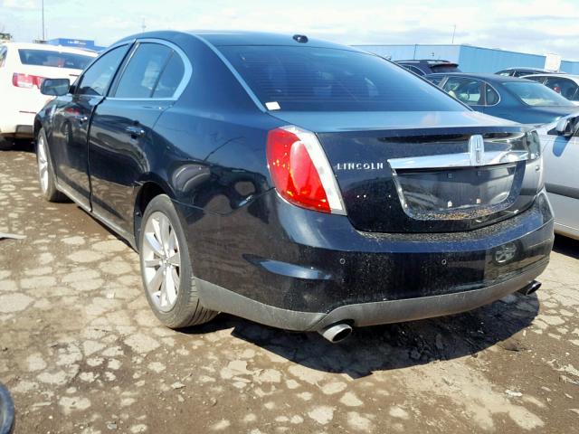 1LNHL9DR3BG602114 - 2011 LINCOLN MKS BLACK photo 3