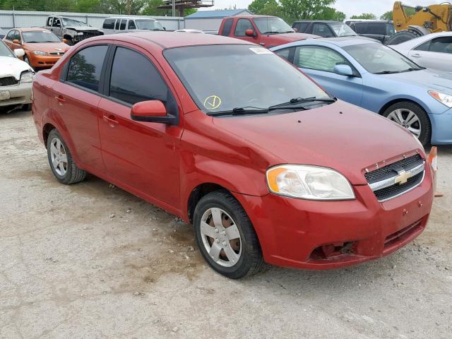 KL1TD56E49B318150 - 2009 CHEVROLET AVEO LS RED photo 1