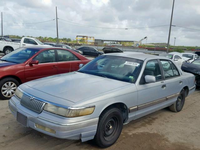 2MELM74W6RX637822 - 1994 MERCURY GRAND MARQ BLUE photo 2