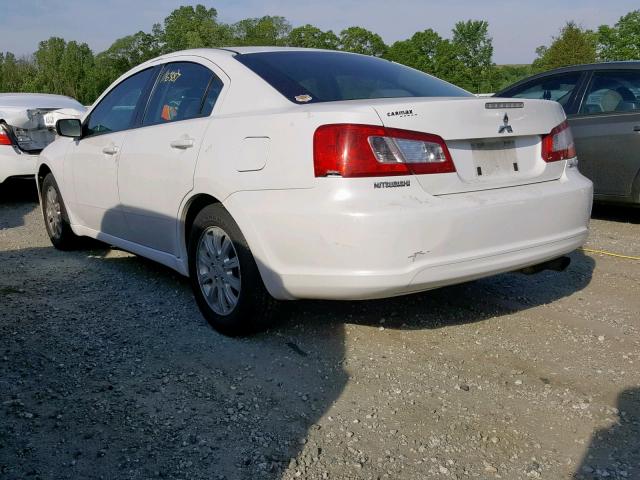 4A32B2FF2BE017587 - 2011 MITSUBISHI GALANT FE WHITE photo 3