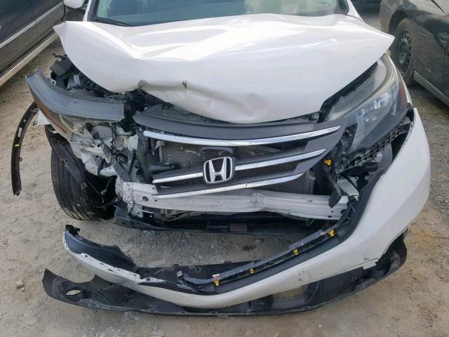 5J6RM3H78EL041295 - 2014 HONDA CR-V EXL WHITE photo 7