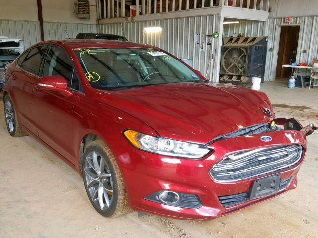 1FA6P0H75F5106727 - 2015 FORD FUSION SE RED photo 1