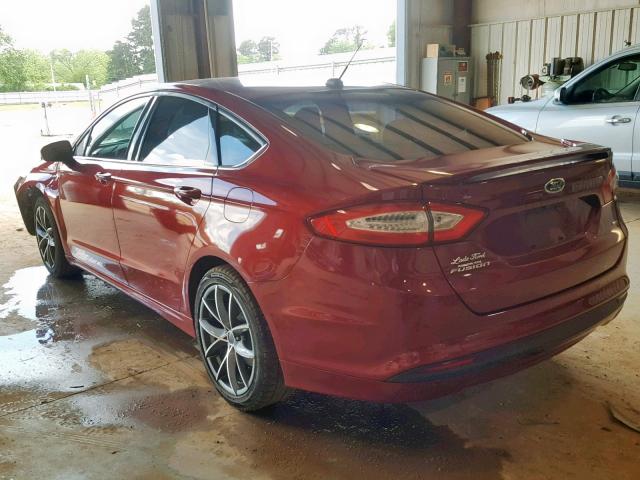 1FA6P0H75F5106727 - 2015 FORD FUSION SE RED photo 3