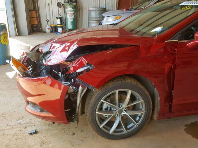 1FA6P0H75F5106727 - 2015 FORD FUSION SE RED photo 9