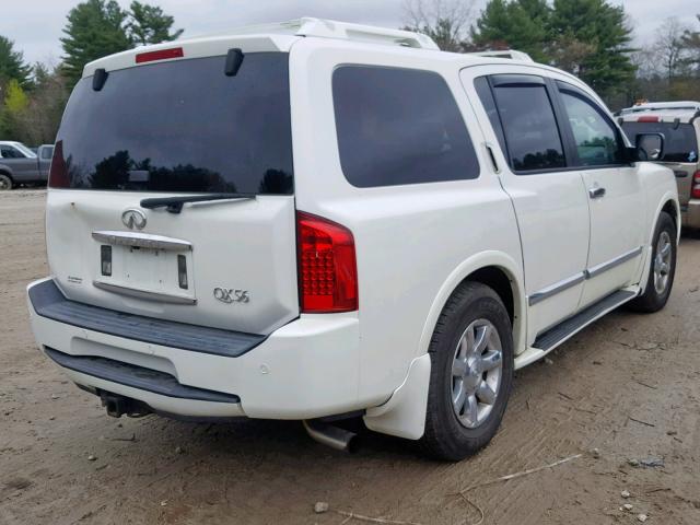 5N3AA08C85N808738 - 2005 INFINITI QX56 WHITE photo 4