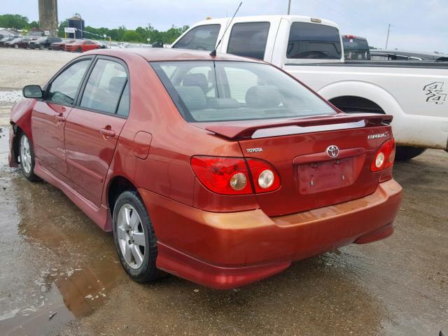 1NXBR32EX8Z974030 - 2008 TOYOTA COROLLA S RED photo 3