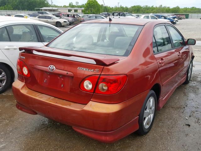 1NXBR32EX8Z974030 - 2008 TOYOTA COROLLA S RED photo 4