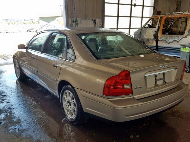 YV1TS59H541380685 - 2004 VOLVO S80 2.5T TAN photo 3