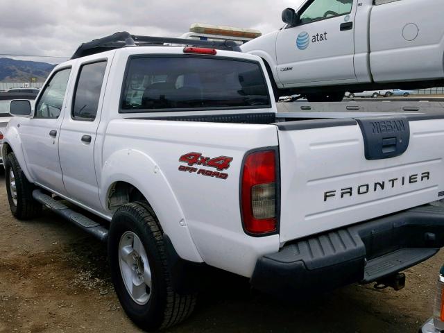 1N6ED27Y41C332621 - 2001 NISSAN FRONTIER C WHITE photo 3