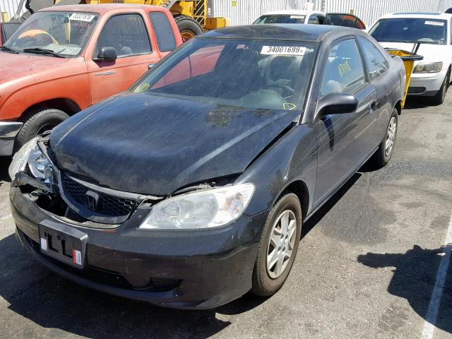 1HGEM22185L062278 - 2005 HONDA CIVIC DX V BLACK photo 2