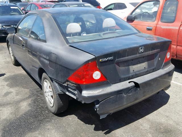 1HGEM22185L062278 - 2005 HONDA CIVIC DX V BLACK photo 3