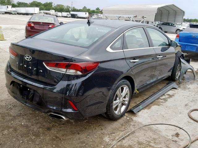 5NPE34AF0JH666853 - 2018 HYUNDAI SONATA SPO BLACK photo 4