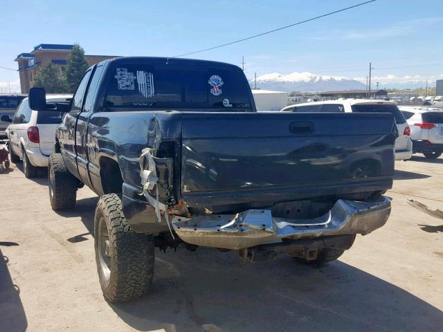 1B7KF23671J232559 - 2001 DODGE RAM 2500 BLACK photo 3