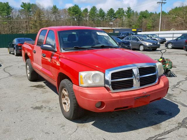 1D7HW48N95S195901 - 2005 DODGE DAKOTA QUA RED photo 1