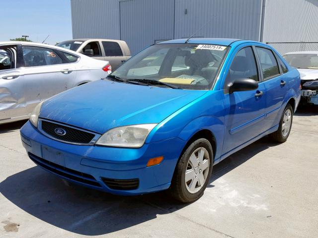 1FAFP34N07W312829 - 2007 FORD FOCUS ZX4 BLUE photo 2