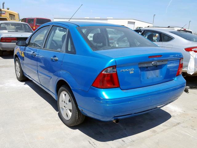 1FAFP34N07W312829 - 2007 FORD FOCUS ZX4 BLUE photo 3