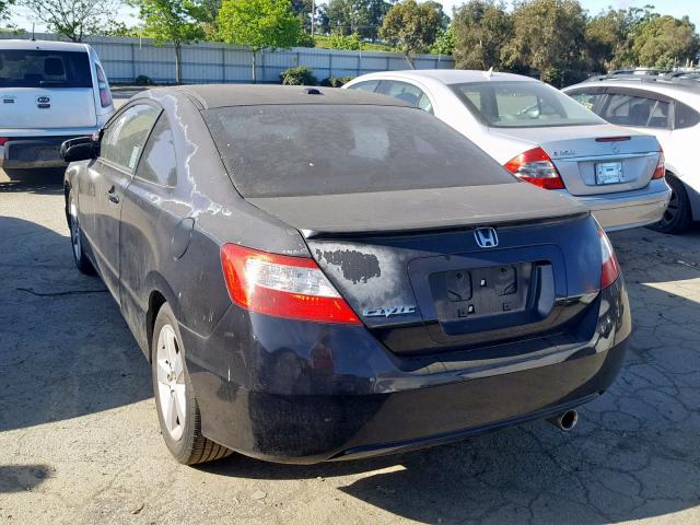 2HGFG11867H574769 - 2007 HONDA CIVIC EX BLACK photo 3