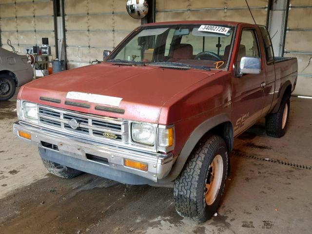 1N6HD16Y4MC394484 - 1991 NISSAN TRUCK KING RED photo 2