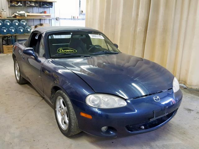 JM1NB353210208337 - 2001 MAZDA MX-5 MIATA BLUE photo 1