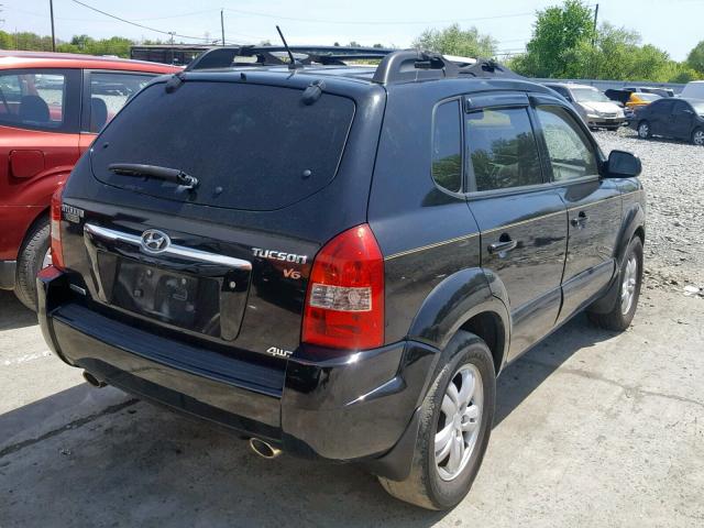 KM8JN72D27U507379 - 2007 HYUNDAI TUCSON SE BLACK photo 4