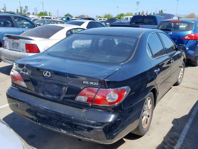 JTHBF30G230144240 - 2003 LEXUS ES 300 BLACK photo 4