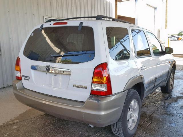 4F2YU09132KM39154 - 2002 MAZDA TRIBUTE LX WHITE photo 4