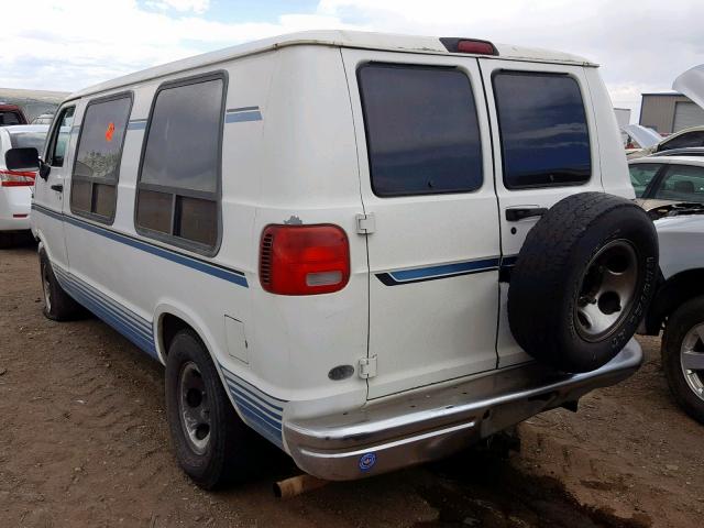 2B6HB21Y0SK504096 - 1995 DODGE RAM VAN B2 WHITE photo 3