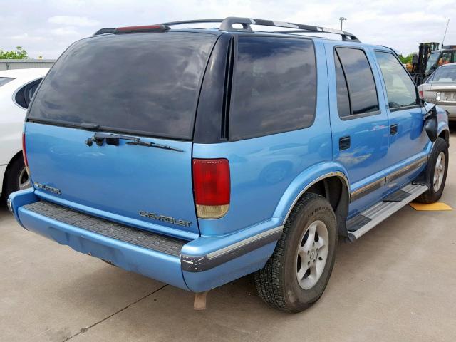 1GNDT13W4T2165984 - 1996 CHEVROLET BLAZER BLUE photo 4