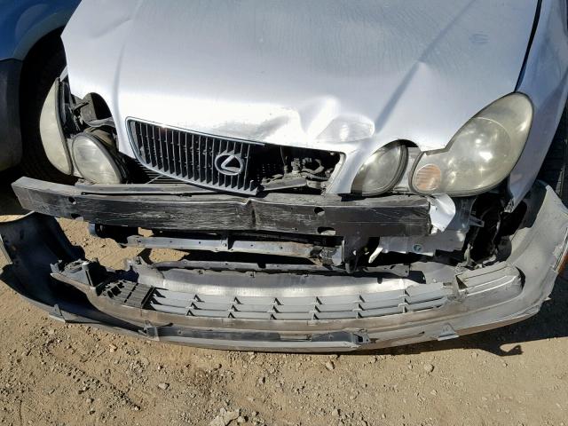 JT8BH68X9W0012466 - 1998 LEXUS GS 400 SILVER photo 9