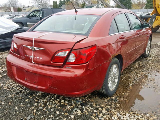 1C3LC56K37N509415 - 2007 CHRYSLER SEBRING TO RED photo 4