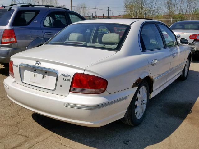 KMHWF35H22A547109 - 2002 HYUNDAI SONATA GLS WHITE photo 4