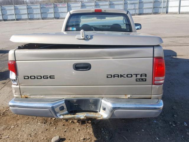 1D7HG42N03S174809 - 2003 DODGE DAKOTA SLT BEIGE photo 9