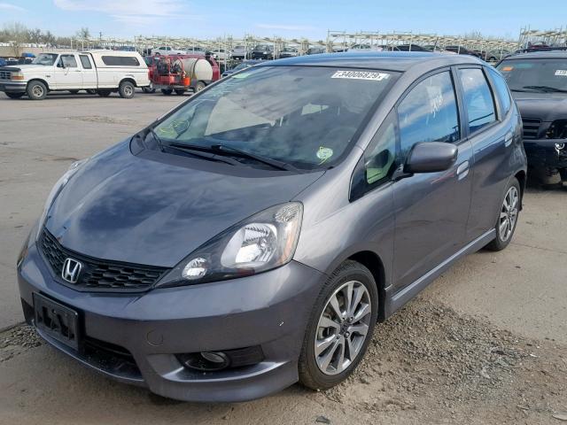 JHMGE8H58DC013144 - 2013 HONDA FIT SPORT GRAY photo 2