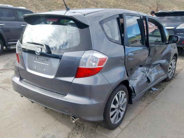 JHMGE8H58DC013144 - 2013 HONDA FIT SPORT GRAY photo 4