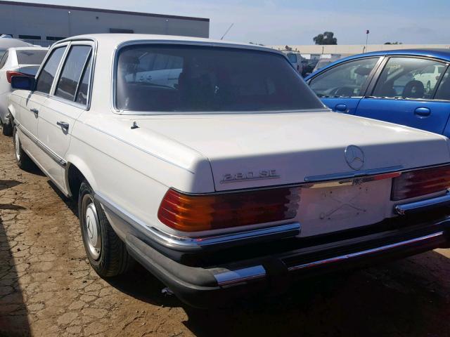 11602412106774 - 1978 MERCEDES-BENZ 280SE WHITE photo 3