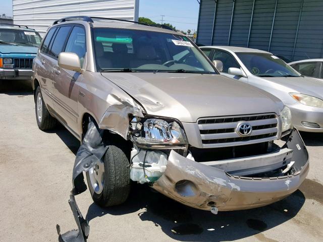 JTEDP21A140024339 - 2004 TOYOTA HIGHLANDER BEIGE photo 1