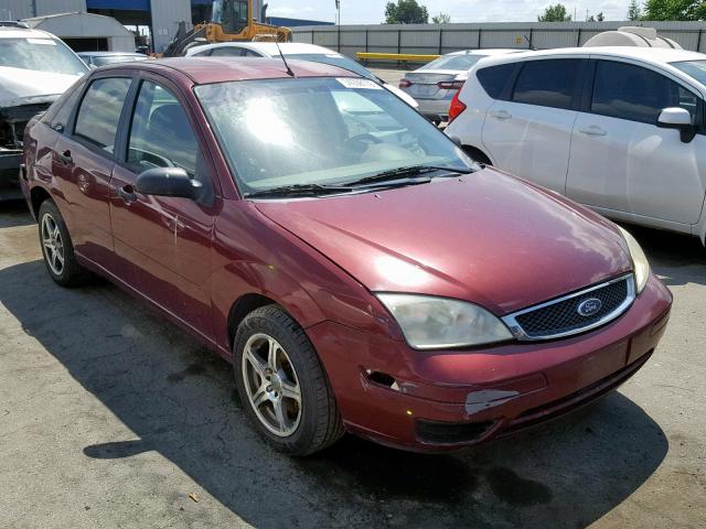 1FAFP34N76W160563 - 2006 FORD FOCUS ZX4 BURGUNDY photo 1