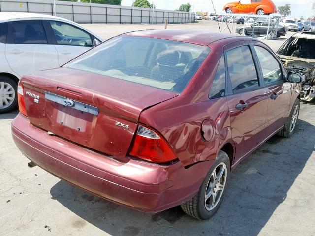 1FAFP34N76W160563 - 2006 FORD FOCUS ZX4 BURGUNDY photo 4