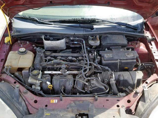 1FAFP34N76W160563 - 2006 FORD FOCUS ZX4 BURGUNDY photo 7