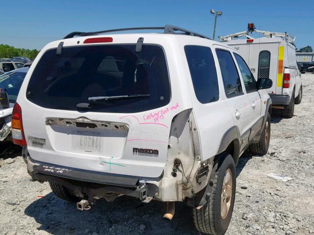 4F2CU09182KM10534 - 2002 MAZDA TRIBUTE LX WHITE photo 4