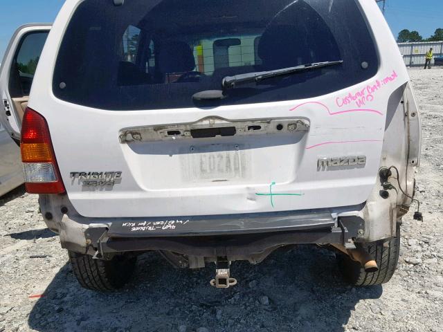 4F2CU09182KM10534 - 2002 MAZDA TRIBUTE LX WHITE photo 9