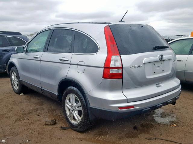 5J6RE4H78AL064492 - 2010 HONDA CR-V EXL SILVER photo 3