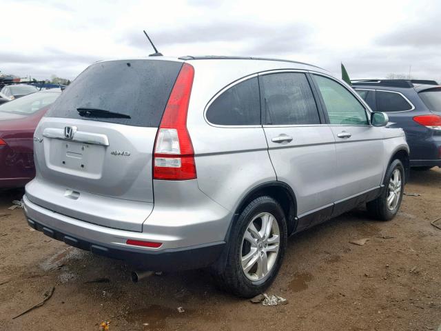 5J6RE4H78AL064492 - 2010 HONDA CR-V EXL SILVER photo 4