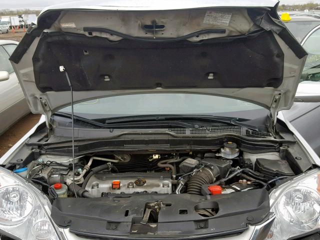 5J6RE4H78AL064492 - 2010 HONDA CR-V EXL SILVER photo 7