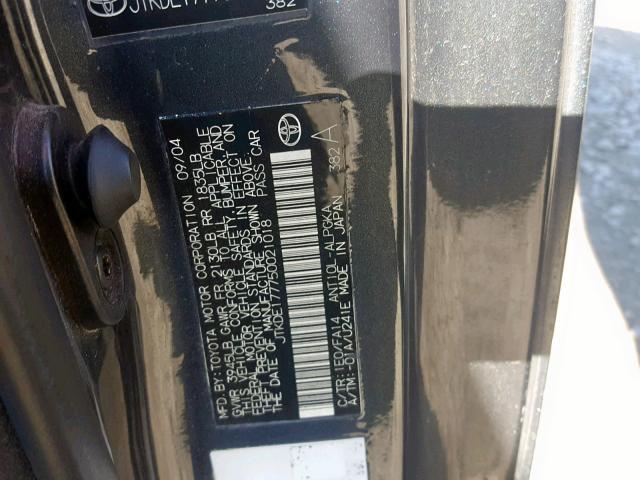 JTKDE177750021018 - 2005 TOYOTA SCION TC 蓝色 照片 10