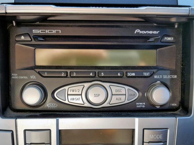 JTKDE177770202316 - 2007 TOYOTA SCION TC ნაცრისფერი ფოტო 9