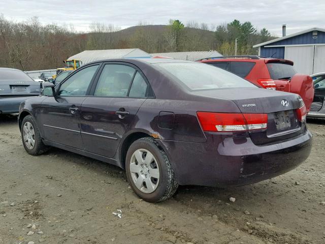 KMHET46C16A111225 - 2006 HYUNDAI SONATA GL MAROON photo 3