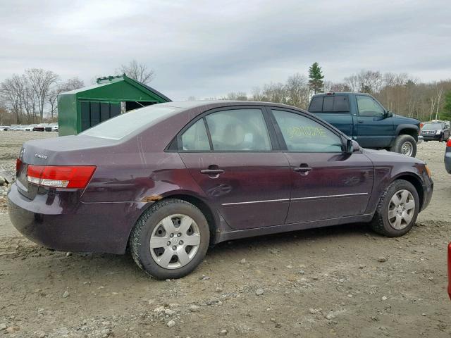 KMHET46C16A111225 - 2006 HYUNDAI SONATA GL MAROON photo 9